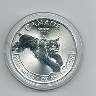 Silbermünze 1Oz Predator Serie Kanada Luchs 2017