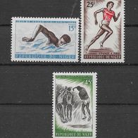25) Niger 1963 Sport Mi. Nr. 31-33 kpl. Satz postfrisch