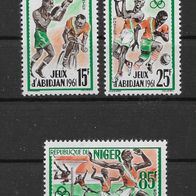 26) Niger 1962 Sport Mi. Nr. 25-27 kpl. Satz postfrisch