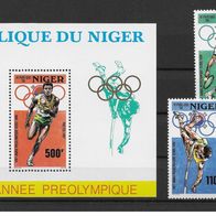 27) Niger 1987 Sport Mi. Nr. 1015-21 kpl. Satz + Block 51 postfrisch