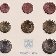 Vatikan KMS 2026 - 1 ct bis 2 €