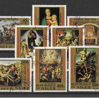 31) Niger 1983 Gemälde Mi. Nr. 835-42 kpl. Satz gestempelt