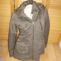 Esprit Wintermantel khaki warm abnehmbare Kapuze Gr 38