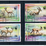 37) Niger 1998 Naturschutz Mi. Nr. 1460-63 kpl. Satz gestempelt