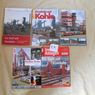 5 Publikationen Eisenbahn Schwerpunkt Kohle , Eisen, Stahl ( ohne CD )