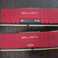 32 GB • Crucial Ballistix 2x16GB DDR4-3600 CL 16 18 18 38 schnell