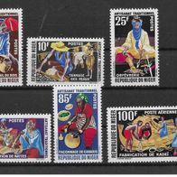 39) Niger 1963 Handwerk Mi. Nr. 37-42 kpl. Satz postfrisch