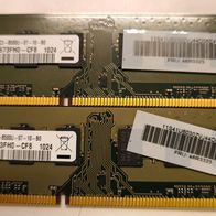 4GB (2x2GB) Samsung DDR3-1066 PC3-8500U Desktop-RAM M378B5673FH0-CF8
