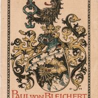 Paul von Bleichert - Historische Exlibris-Lithografie (um 1919) von Otto Hupp (T187a)