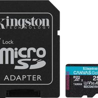 Kingston Speicherkarte Gen4 MicroSDXC Canvas Go Plus 256GB incl. SD Adapter