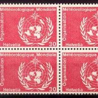 Schweiz Internat. Ämter/ Weltorgan. f. Meteorologie OMM / WMO Mi. Nr. 10 4x * * <
