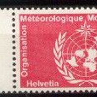 Schweiz Internat. Ämter/ Weltorganis. f. Meteorologie OMM / WMO Mi. Nr. 10-Rand * * <