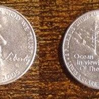 Münze USA: 5 Cent 2005 - D - Sondermünze - Ocean View Lewis & Clark 1805