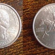 Münze USA: 0,25 oder Quarter Dollar 1999 - Delaware 1787 - The First State - P