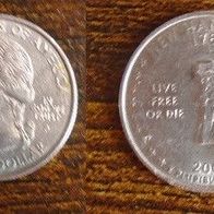Münze USA: 0,25 oder Quarter Dollar 2000 - New Hamshire 1788 - Live Free or Die - P