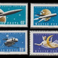 1961 Ungarn Planetensonde Venus 1 Satz MiNr 1758-1761 postfrisch
