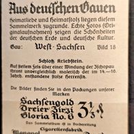 Bild 18 Zigarettenbild-Aus deutschen Gauen/West Sachsen - Schloß Kriebstein