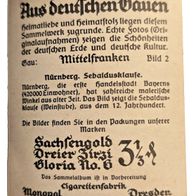 Zigarettenbild Nr. 2 -Aus deutschen Gauen-Mittelfranken / /ürnberg