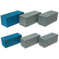 3x 20´- Container (1x blau, 2x grau), Kleinserie, Ep3, ADP, Spur Z
