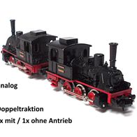 BR89.70-79, DRG, Dampflok, T3, Doppeltraktion, analog, Minitrix 12914 Ep2, Spur N
