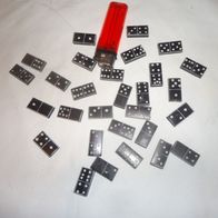 Schönes vermutlich antikes Mini Taschen-Domino Spiel aus Holz, Vollständig?