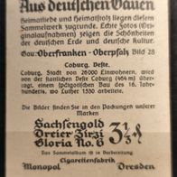 Zigarettenbild Nr. 28 -Aus deutschen Gauen-Oberfranken-Oberpfalz / /oburg