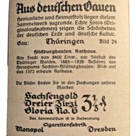 Nr.24 Sammelkarte-Sachsengold -Aus deutschen Gauen- Hildburghausen / /hüringen