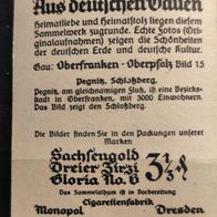 Zigarettenbild Nr. 15 -Aus deutschen Gauen-Oberfranken-Oberpfalz / /egnitz