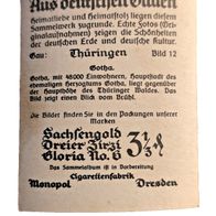 Nr.12 Sammelkarte-Sachsengold -Aus deutschen Gauen-Gotha/Thüringen