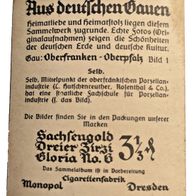 Nr.1 Sammelkarte-Sachsengold -Aus deutschen Gauen-Selb/Oberfranken-Oberpfalz