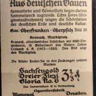 Zigarettenbild Nr. 26 -Aus deutschen Gauen-Oberfranken-Oberpfalz / /ronach
