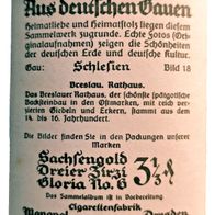 Zigarettenbild Nr. 18 Aus deutsches Gauen - Schlesien - Breslau, athaus