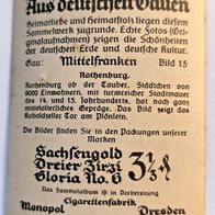 Zigarettenbild Nr. 15 Aus deutsches Gauen - Mittelfranken - Rothenburg