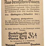 Zigarettenbild Nr. 4 Aus deutsches Gauen - Oberbayern u. Schwaben-Augsburg