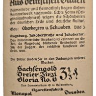 Zigarettenbild Nr. 3 Aus deutsches Gauen - Oberbayern u. Schwaben-Augsburg