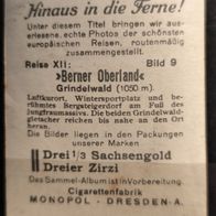 Zigarettenb. Nr. 9 Hinaus in die Ferne ! Reise XII: erner Oberland-Grindelwald