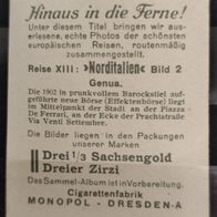 Zigarettenb. Nr. 2 Hinaus in die Ferne ! Reise XIII: orditalien-Genua