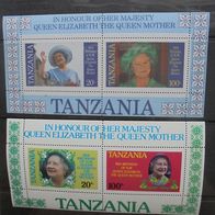 Tansania Block 42/3 * * - 85. Geburtstag Königinmutter Elisabeth 1985