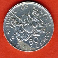 Kenia 50 Cents 1973