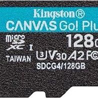 Kingston Speicherkarte Gen4 MicroSDXC Canvas Go Plus 128GB incl. SD Adapter