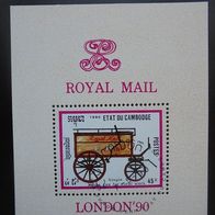 Kambodscha Block 172 gestempelt - London Postkutsche 1990