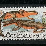 Tschechoslowakei Mi. Nr. 3010 Weltweiter Naturschutz: Amphibien * * <