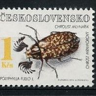Tschechoslowakei Mi. Nr. 3122 Naturschutz: Geschützte Käfer * * <