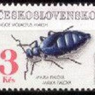 Tschechoslowakei Mi. Nr. 3124 Naturschutz: Geschützte Käfer * * <