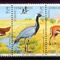 Türkei Mi. Nr. 2501 - 2505 Fünferstreifen / Europ. Naturschutzjahr * * <