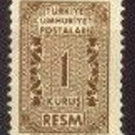 Türkei Dienstmarken Mi. Nr. 78 Wertziffer und Ranken * * <