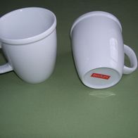 Bodum Corona 2 Kaffeetassen weiß Kaffeebecher Henkeltasse Porzellan 300ml