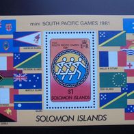 Solomon Islands Block 9 * * - Pazifik Sport Games 1981