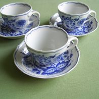 3x Hutschenreuther Espresso Mokka Set 6teilig Porzellan Zwiebelmuster