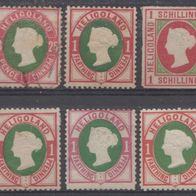 Altdeutschland Helgoland Gemischtes Lot # 2